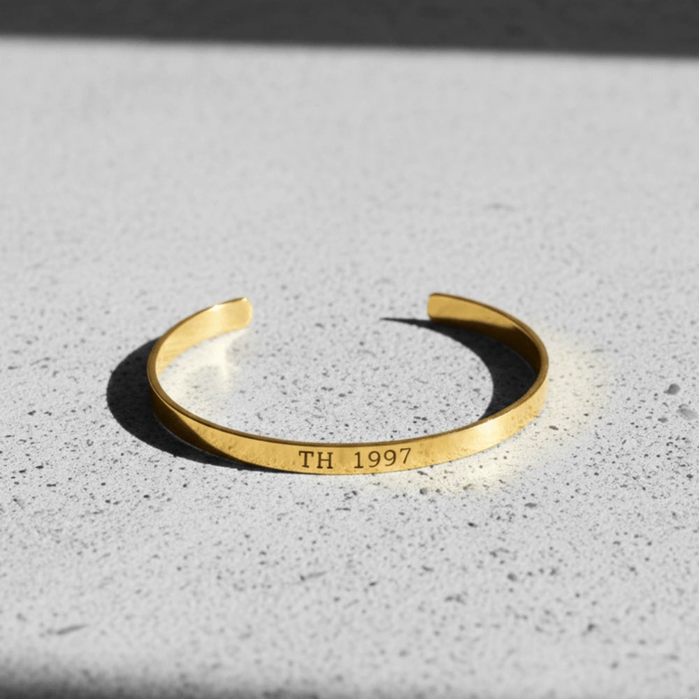 Bracelet Jonc Personnalisé Doré