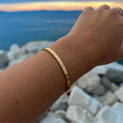 Bracelet Jonc Personnalisé Doré