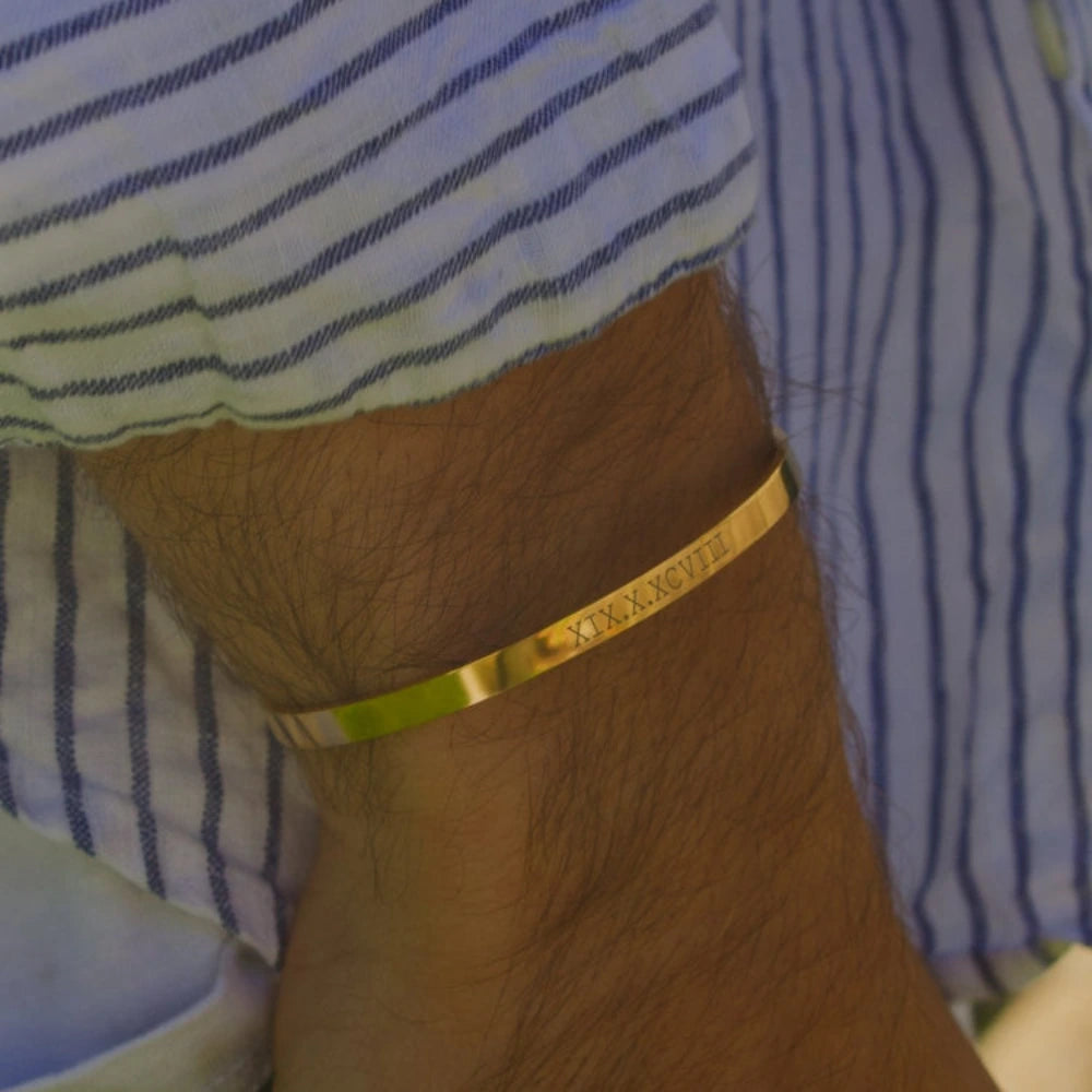 Bracelet Jonc Personnalisé Doré