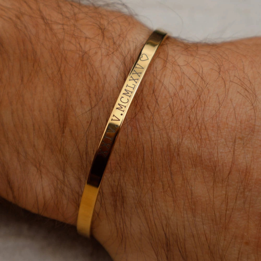 Bracelet Jonc Personnalisé Doré