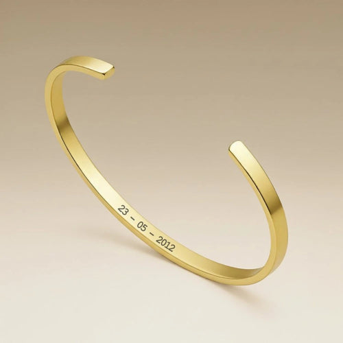 Bracelet Jonc Personnalisé Doré