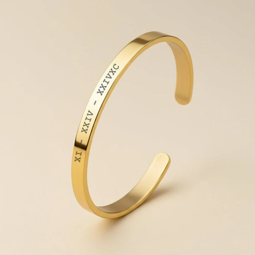Bracelet Jonc Personnalisé Doré
