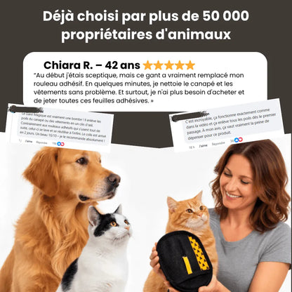 PelClean Pro™ – Gant Anti-Poils Réutilisable et Écologique