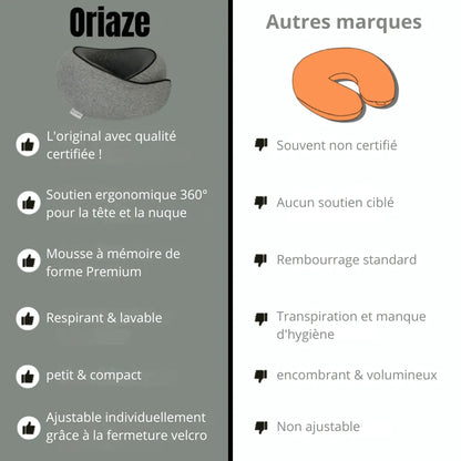 Oriaze™ - L'oreiller de voyage