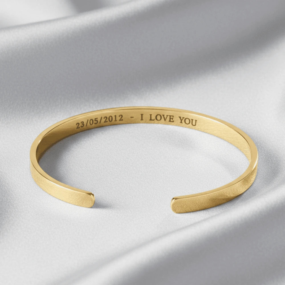 Bracelet Jonc Personnalisé Doré