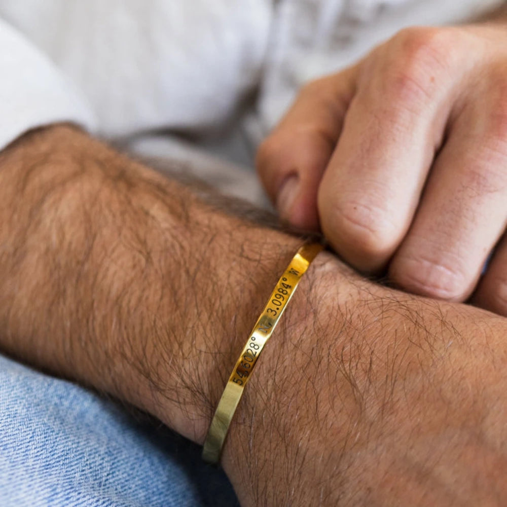 Bracelet Jonc Personnalisé Doré