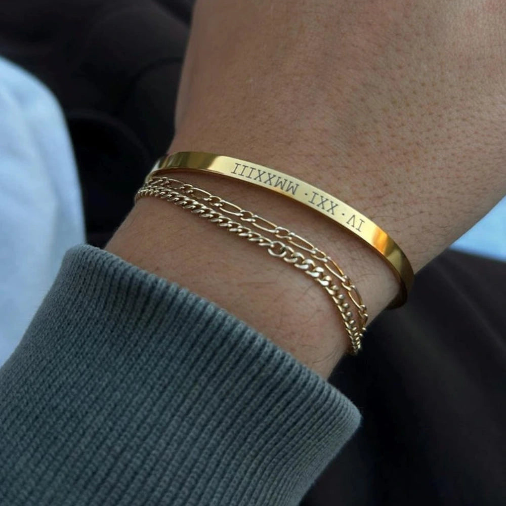 Bracelet Jonc Personnalisé Doré
