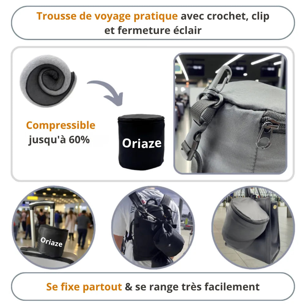 Oriaze™ - L'oreiller de voyage