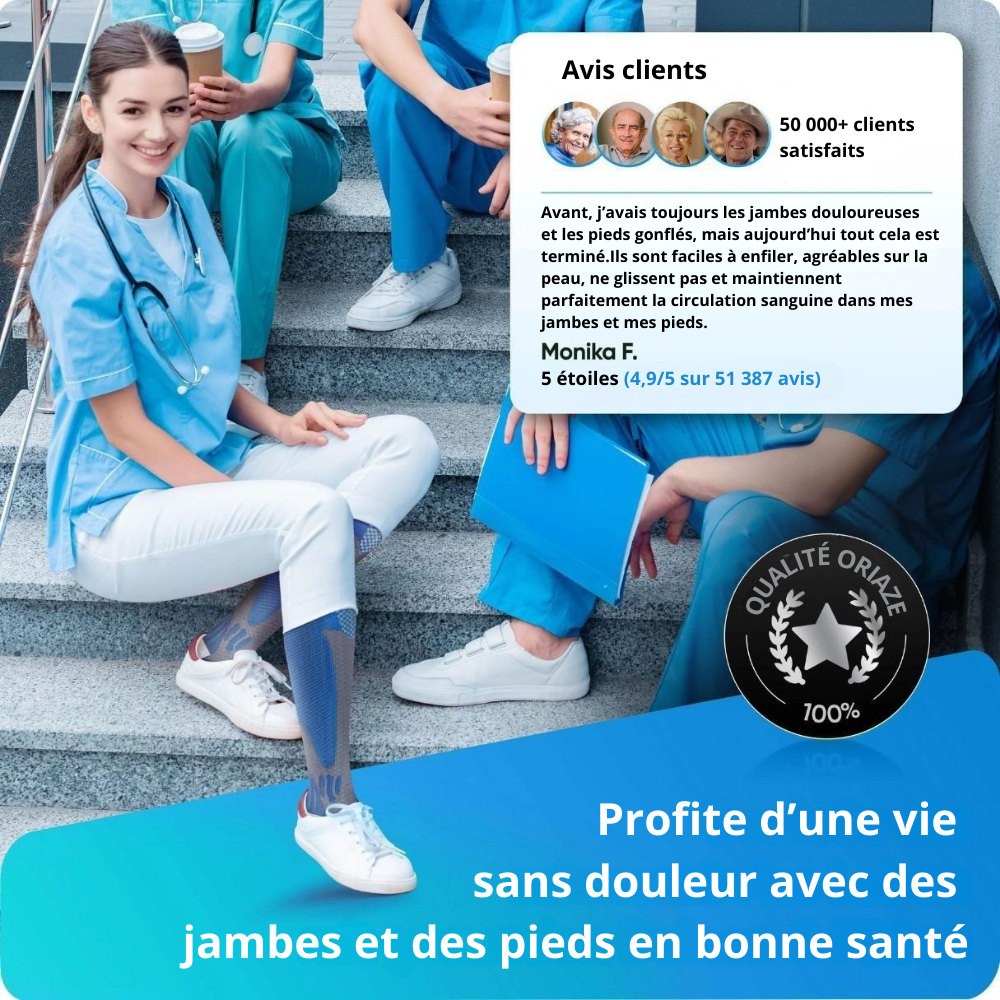 Oriaze - chaussette de compression pour des jambes et des pieds sans douleurs