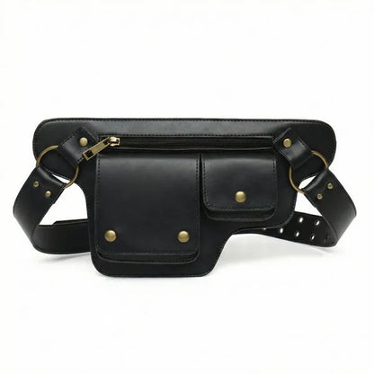 Maverick - Banane cuir rivets