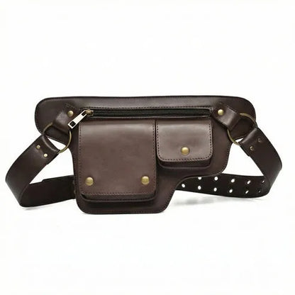 Maverick - Banane cuir rivets