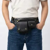 Maverick - Banane cuir rivets